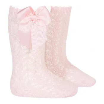 Cóndor Condor dívčí podkolenky s mašlí 25192_500 Velikost: 00 / 3 - 6 měsíců 100% bavlna