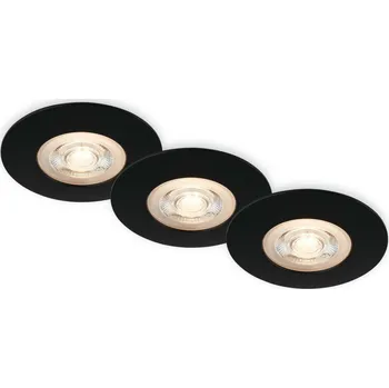Venkovní osvětlení BRILONER LED vestavná svítidla, pr.9 cm, 3x LED, 5 W, 480 lm, černá IP65 BRI 7044-035