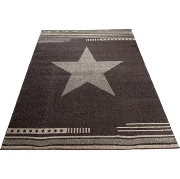 Koberec Kusový koberec MAROKO - hvězda - tmavě hnědý Rozměr koberce: 120x170 cm