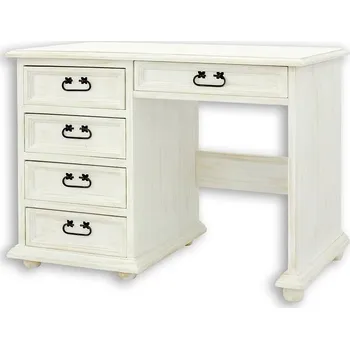 Psací stůl Rustikální psací stůl WHITE HOME BIK02 Barevné provedení: Antická bílá K16 - hnědý vosk K15, Provedení: varianta A