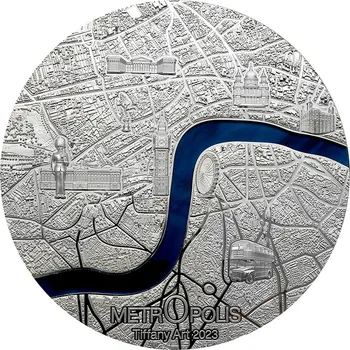 Stříbrná mince 1 kg Tiffany Art Metropolis - Londýn 2023 Proof