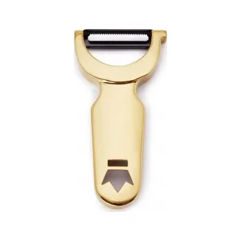 Kuchyňská škrabka Škrabka na ovocné kůry z litého kovu Cocktail Kingdom ve zlatém provedení