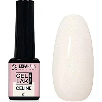 Lak na nehty UV/LED Gel lak - Celine třpyt transparent 5 ml