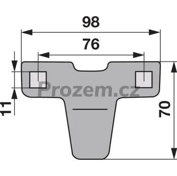 Přidržovač kosy pro John Deere, 98/70 mm, Z32690