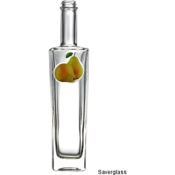 Láhev Láhev Axel - 0.35 bezbarevná GPI28 + pryskyřicový obtisk dvě hrušky s lístkem žluté