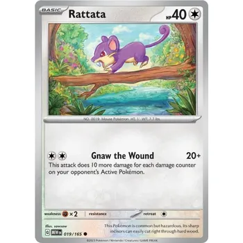 Karetní hra Rattata 019/165 - Scarlet & Violet 151 Typ karty: Reverse Holo