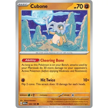 Karetní hra Cubone 104/165 - Scarlet & Violet 151 Typ karty: Non-Holo