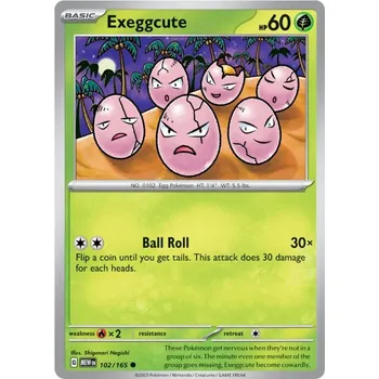 Karetní hra Exeggcute 102/165 - Scarlet & Violet 151 Typ karty: Reverse Holo