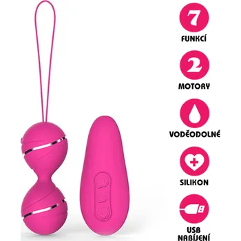 VšeNaSex.cz Bezdrátové venušiny kuličky Wireless Love Egg růžové