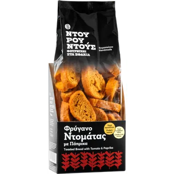 Ntourountous Bakery Krétské suchary s rajčaty a pálivou paprikou ze Sfakie 180g NTOUROUNTOUS