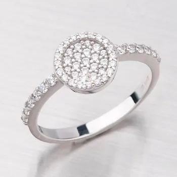 Šperk Dámský prsten bílé zlato 585 zirkon GZ2506B velikost 55