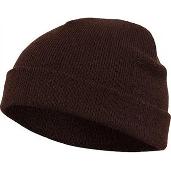 Čepice Flexfit Silná ohrnovací beanie čepice z husté pleteniny Barva: Hnědá FX1500KC
