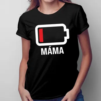 Žertovný předmět Baterie - máma - dámské tričko s potiskem