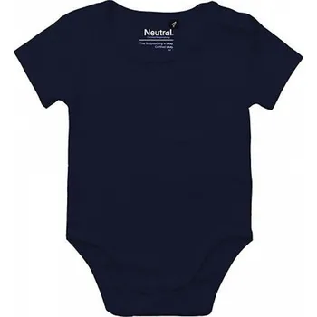Dupačky Neutral Kojenecké dupačky z organické bavlny s krátkým rukávkem Barva: modrá námořní, Velikost: 86 NE11030