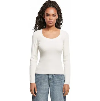 Dámský svetr Dámský sexy svetřík s hlubokým výstřihem Urban Classics Barva: bílá mléčná, Velikost: XL