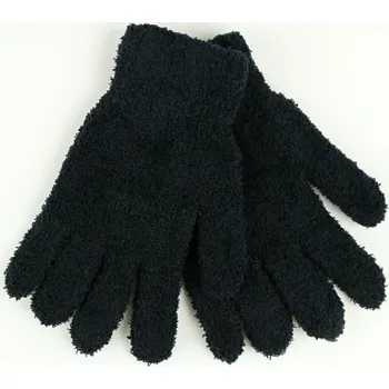 Rukavice UNI Dámské pletené rukavice žinylkové černé