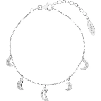 Náramek Stříbrný náramek se zirkony - měsíce - AP535-8363