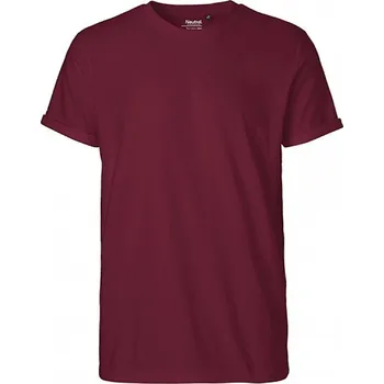 Pánské tričko Neutral Moderní pánské organické tričko s ohnutými konci rukávů Barva: Červená vínová, Velikost: XL NE60012