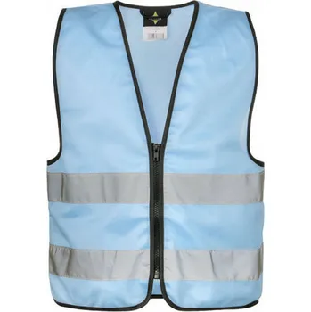 Chlapecká bunda Korntex Dětská reflexní bezpečnostní vesta Aalborg na zip Barva: modrá nebeská, Velikost: XS (3-6 let) KX201