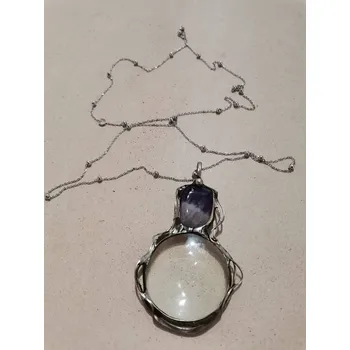 Náhrdelník Přívěšek Lupa ametyst - Melvys 0150256