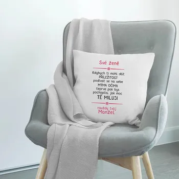 Žertovný předmět Své ženě - polštář s potiskem