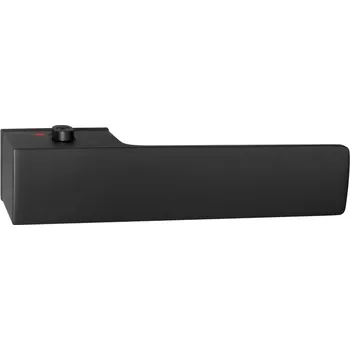 Dveřní kování MP KOVÁNÍ TI - GORDO - RT5 4084 s uzamykáním Provedení: KLIKA/KLIKA WC LEVÁ, Povrch: BS - černá mat, Typ otvoru: BEZ SPODNÍ ROZETY