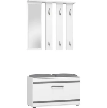 Předsíňová stěna FALCO Předsíňová sestava Granát bílá