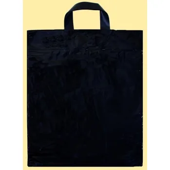 Nákupní taška Hafyso Taška LDPE s uchem 38x45cm/40my ČERNÁ