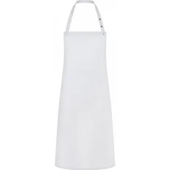 Kuchyňská zástěra Karlowsky Zástěra Santorini s nastavitelným páskem laclu s druky, 215 g/m Barva: Bílá, Velikost: 75 x 95 cm KY072