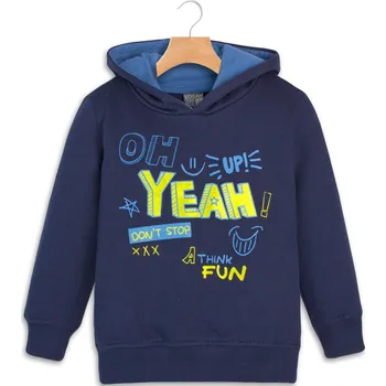 Chlapecká mikina Chlapecká mikina s kapucí LOSAN OH YEAH modrá Velikost: 104