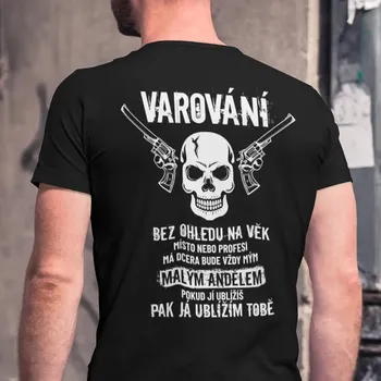 Žertovný předmět Má dcera bude vždy mým malým andělem - pánské tričko s potiskem