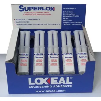 Průmyslové lepidlo LOXEAL SUPERLOX dvojkartuš 50ml (1x lepidlo + 1x B špička)