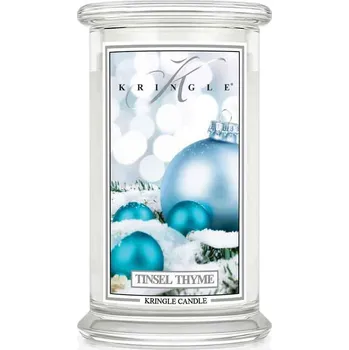 Svíčka Kringle Candle svíčka Tinsel Thyme, 623 g