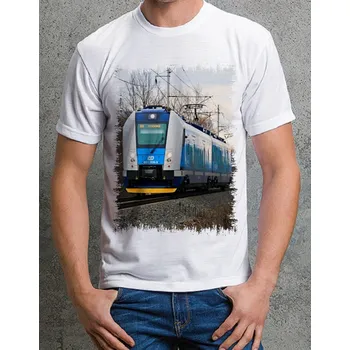 Pánské tričko tričko s lokomotivou 651 008-5 XL