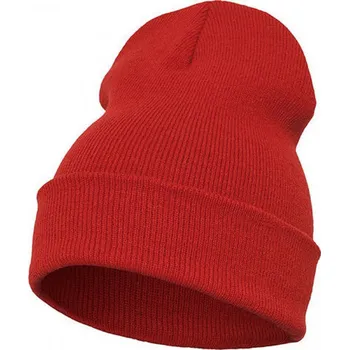Čepice Flexfit Prodloužená silná ohrnovací beanie čepice Barva: červená FX1501KC