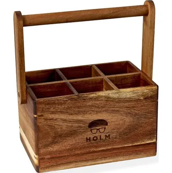 Akáciový zásobník na kuchyňské náčiní, 36,3 x 22,2 x 28,1cm - HOLM (Zásobník na kuchyňské náčiní 36,3 x 22,2 x 28,1cm, akáciové dřevo - HOLM)