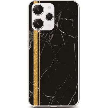 Pouzdro na mobilní telefon Kryt STYLE Xiaomi Redmi 12 Mramor černo-zlatý (obal neboli pouzdro na Xiaomi Redmi 12)