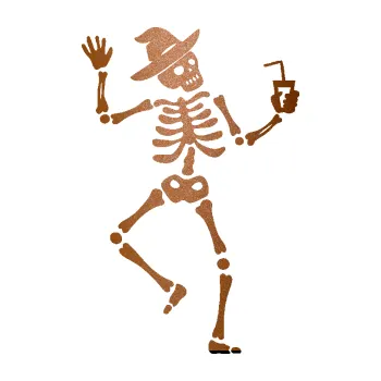 Samolepicí dekorace na vozidlo Kostlivec 001 pravá tanec na party (44 - měděná metalíza) SAMOLEPKA NA AUTO, NÁLEPKA, FÓLIE, POLEP, TUNING, VLASTNÍ TEXT, TISK, AUTOSAMOLEPKY.cz, POLEPY, OBRÁZEK, LOGO, 3D STICKERS