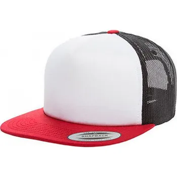 Kšiltovka Pěnová kšiltovka Trucker Flexfit s bílým předním dílem Barva: červená - bílá - černá FX6005FW