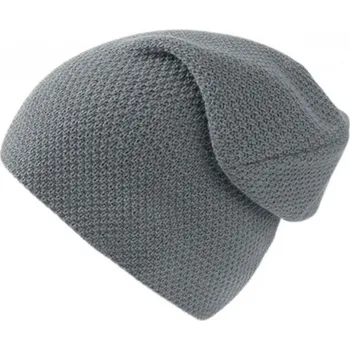 Čepice Atlantis Dámská beanie oversize čepice Snobby Barva: Šedá AT710