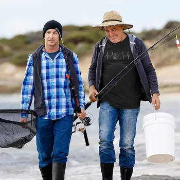 Žertovný předmět Rybář EKG - pánské tričko s potiskem