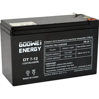 Trakční baterie Goowei Energy OT7-12 F2 12V 7Ah APC RBC2