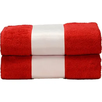 A&R Bavlněná osuška s okrajem vhodným k sublimaci, 70 x 140 cm Barva: červená ohnivá, Velikost: 70 x 140 cm AR081