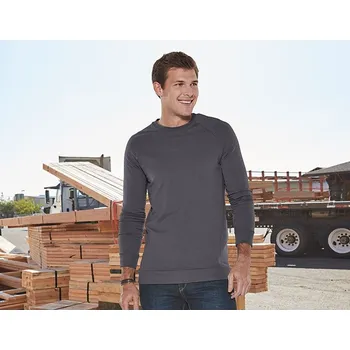 Pánská mikina Pracovní tricko mikina e.s. cotton stretch, Long fit velikost M antracit Strauss Pracovní oblečení