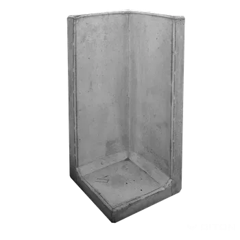 DITON Opěrná stěna L Velikost: 60 × 60 × 120, Varianta: Opěrná stěna L vnější rohová 120 přírodní, Povrch: natur