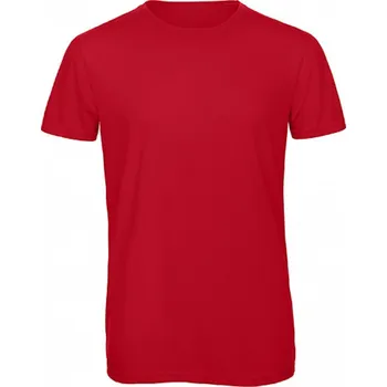 Pánské tričko B&C Prodyšné pánské tričko Triblend BC z odolné směsi bavlny a polyesteru Barva: červená, Velikost: 3XL BCTM055