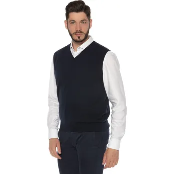 Pánská vesta Duuree.cz Kašmírová vesta Marco Barva: Tmavě modrá, Velikost: 2XL