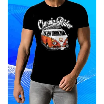 Chlapecké tričko tričko Transporter T1 classic rider černé L