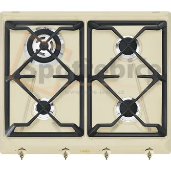 Varná deska Smeg SRV864POGH Colonial plynová deska krémová