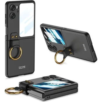 Pouzdro na mobilní telefon GKK 63956 GKK CIRCLE Ochranný kryt s držákem pro Oppo Find N2 Flip černý